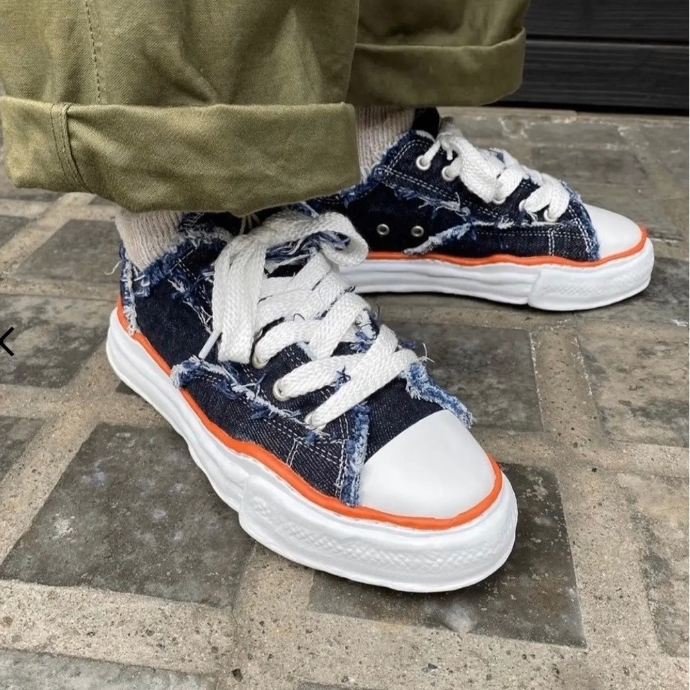 Maison Mihara Yashuhiro x Nigel Cabourn Denim Sneakers Men's Size 43 Streetwear